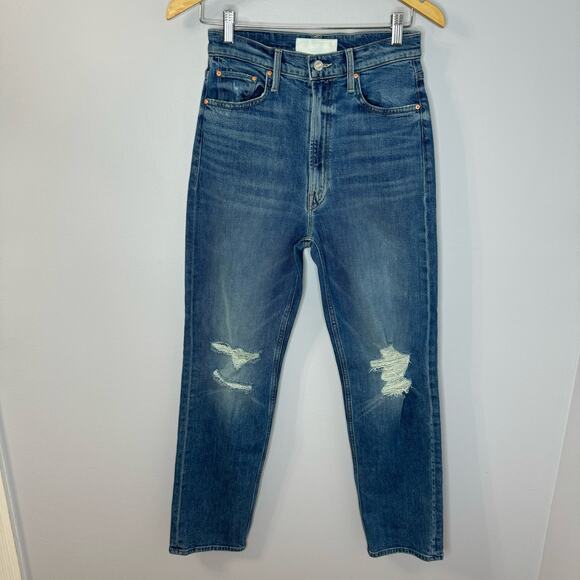 Mother Superior High Waisted Study Hover Straight Jeans Something Reveal Sz. 26 - Picture 4 of 16